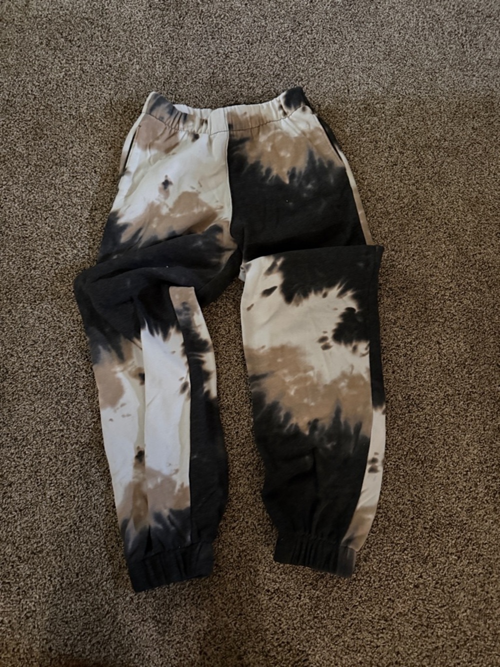 Women’s Hollister Tie-Dye Jogger Pants - Black & Tan